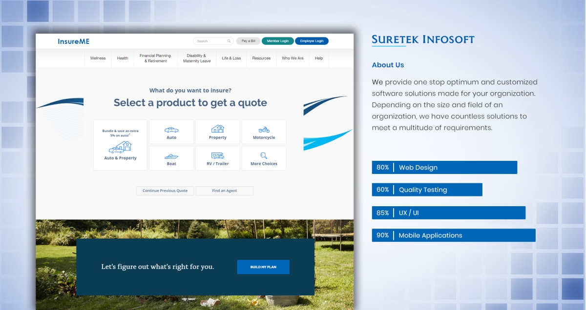 Insurance Agency Web Application - Suretek Infosoft